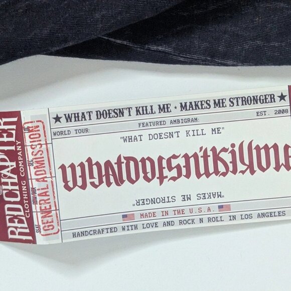 NWT Red Chapter “What Doesn’t Kill Me Makes Me Stronger” Graphic Tee Men’s M - Picture 6 of 10